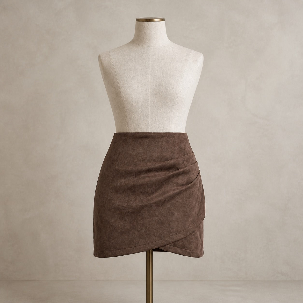 Sexy Slim Fit Suede Mini Skirt Woman Fashion Streetwear
