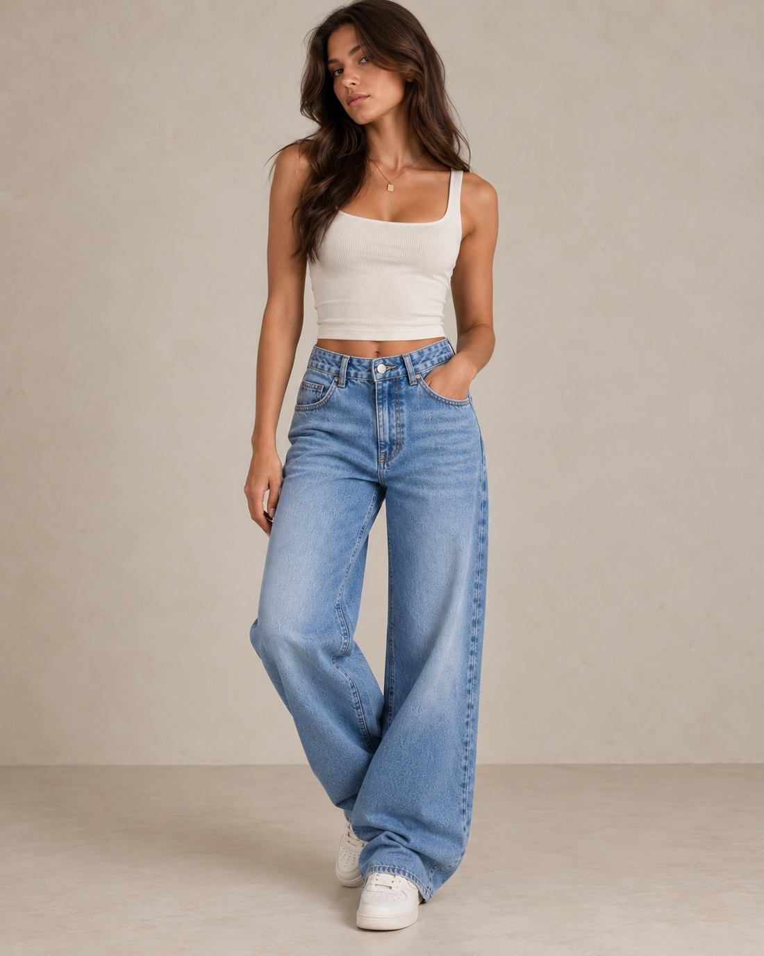 Light Wash Wide Leg Jeans