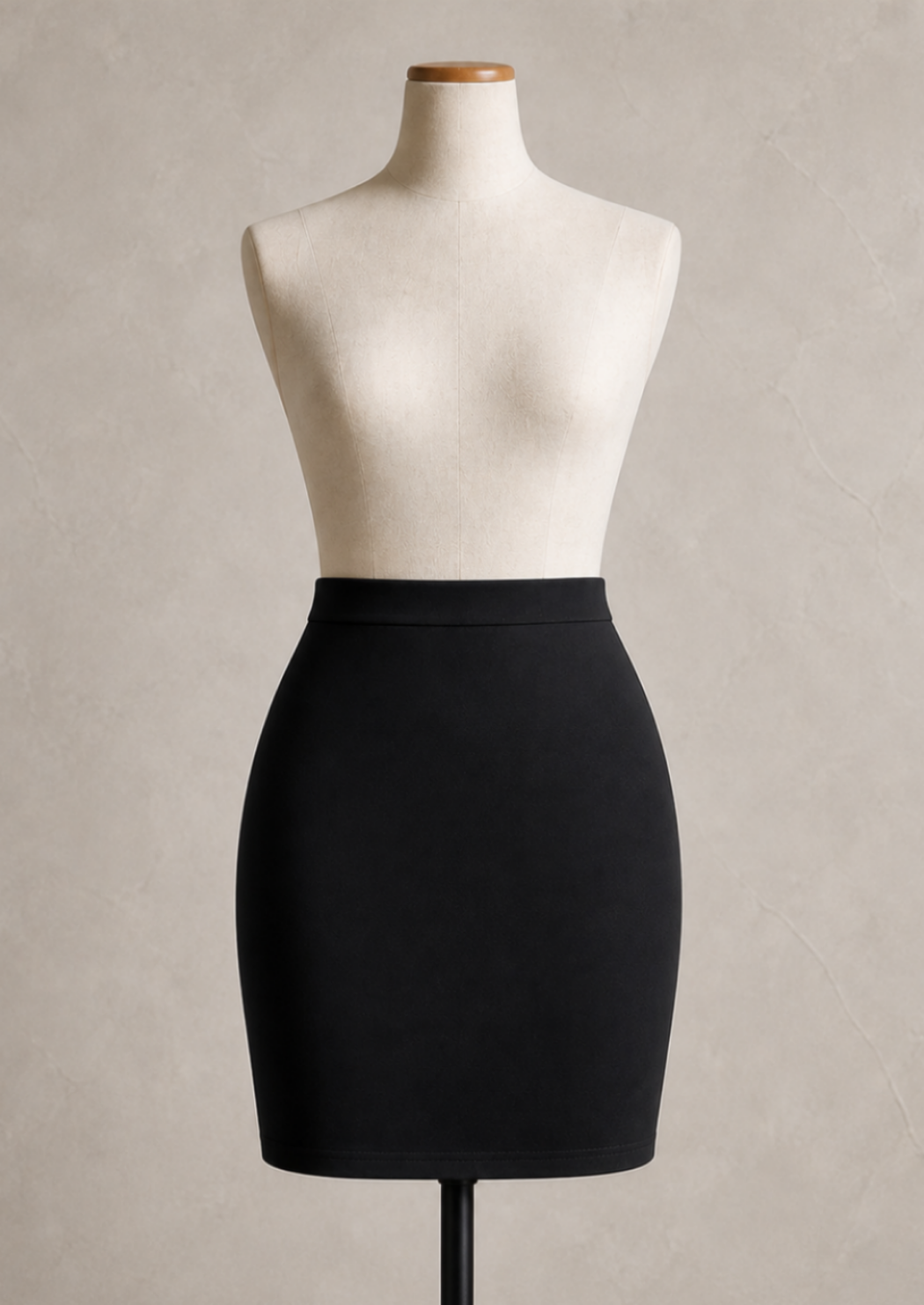 Black High-Waist Mini Skirt