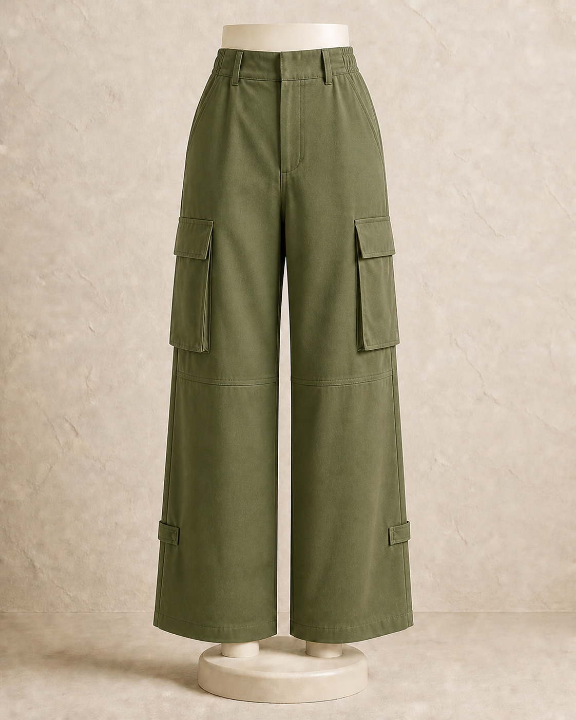 Army Green Utility Cargo Trousers